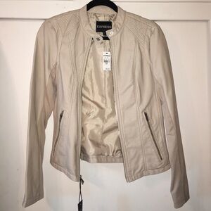 Express Tan Leather Jacket